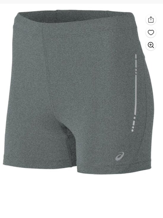ASICS Pants - NEW ASICS Women's WS2581 Dark Grey Heather Runbrief Shorts, Sz. Large